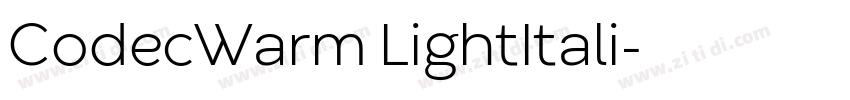 CodecWarm LightItali字体转换